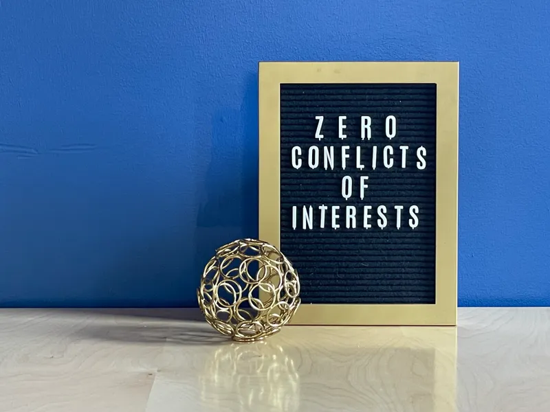 Zero conflicts of interest